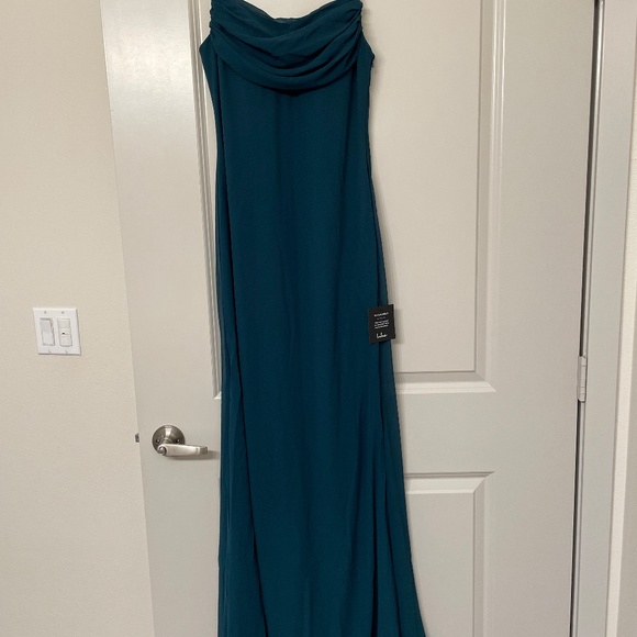 Lulu Captivated Emerald Green Cowl Neck Maxi Dress - Picture 5 of 6